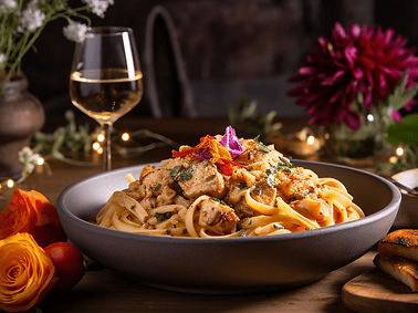 Creamy Cajun Chicken with Linguine Pasta
