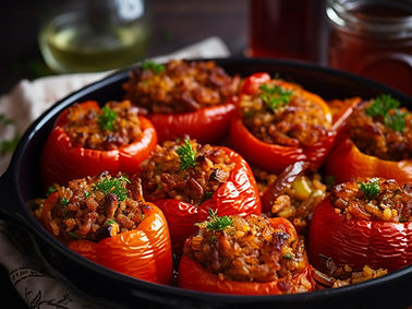 Italian Bolognese Stuffed Bell Peppers